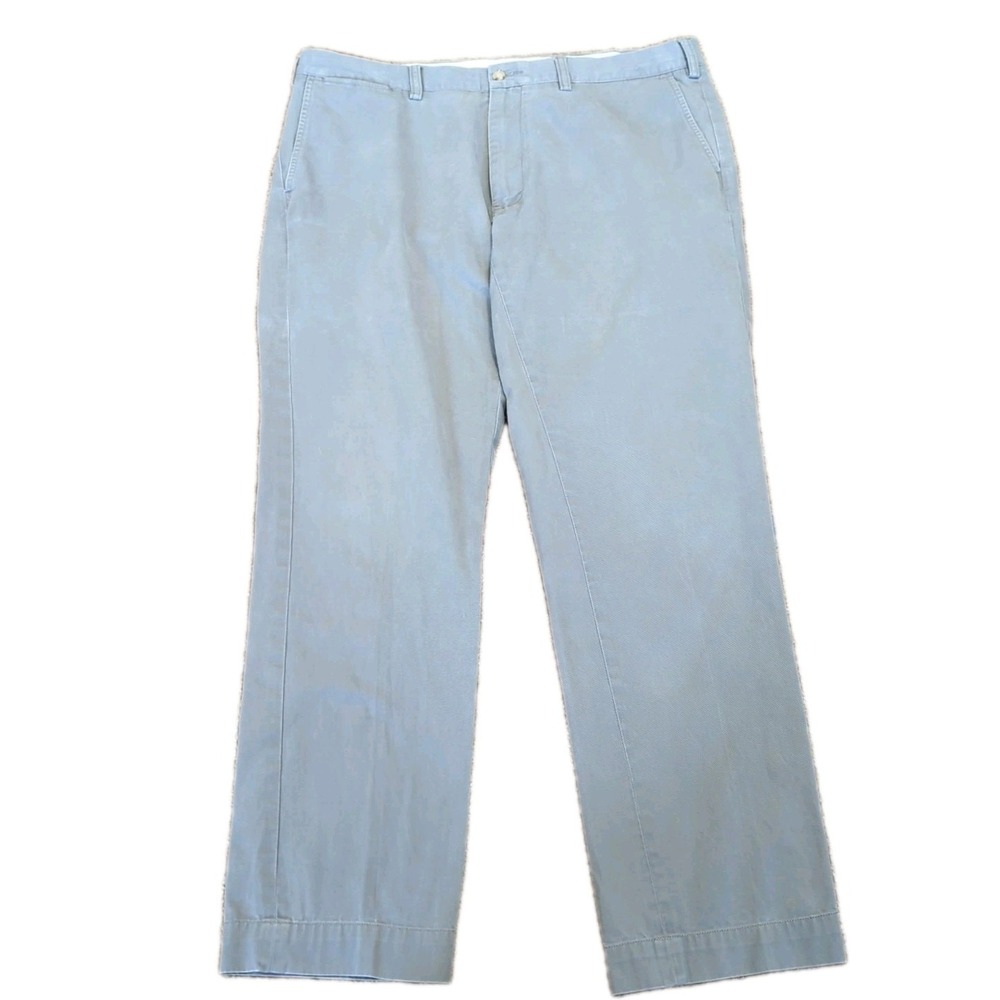 Polo Ralph‎ Lauren Mens Size 38x32 Gray Slim Fit Flat Front Chino Pants 80